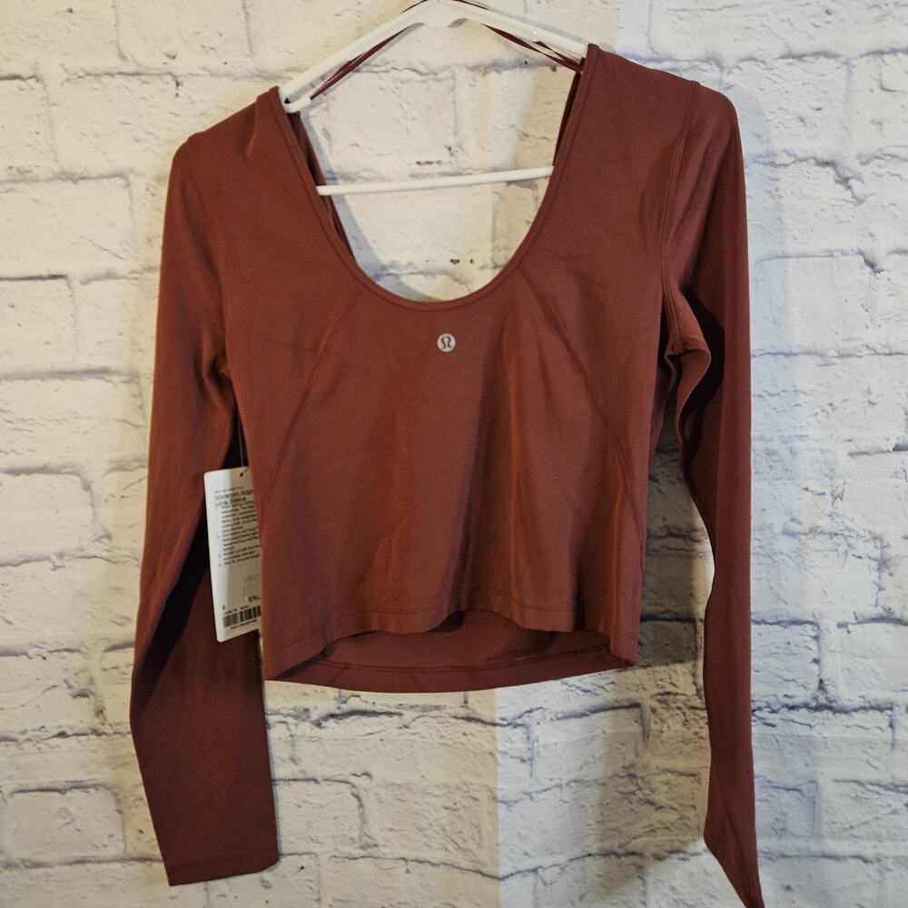 NWT Lululemon Align Long Sleeve Sz8 Mulled Wine - Picture 2 of 6